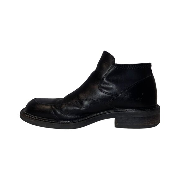 Kenneth Cole New York Black Leather Chukka Boots Mens 9 Made Italy Slip On main image 9
